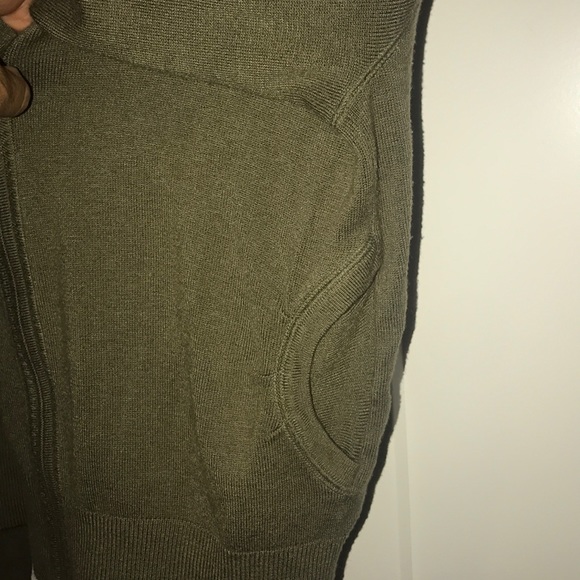 ROXY Olive with beaded heart sweater Medium - Picture 3 of 5